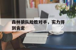 开云官方体育app官网-森林狼队险胜对手，实力得到肯定