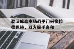 开云官方体育app官网-勒沃库森主场战平门兴格拉德巴赫，双方握手言和