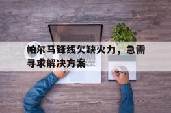 开云官方app下载站-帕尔马锋线欠缺火力，急需寻求解决方案